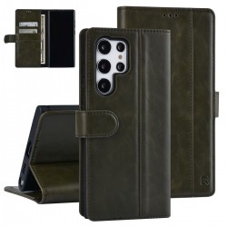 UNIQ Samsung S22 Ultra Phone Book Case Cover Card Holder Green