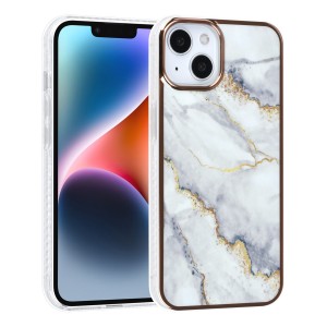 UNIQ iPhone 14 Hülle Case Cover TPU Silikon Marmor Weiß