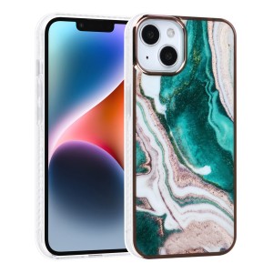 UNIQ iPhone 14 Case Cover TPU Silicone Marble Green