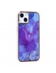 UNIQ iPhone 14 case cover TPU silicone marble purple