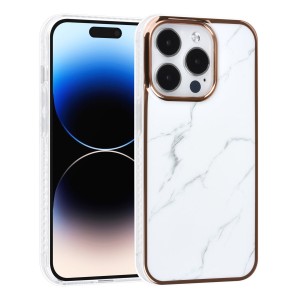 UNIQ iPhone 14 Pro Hülle Case Cover TPU Silikon Marmor Weiß