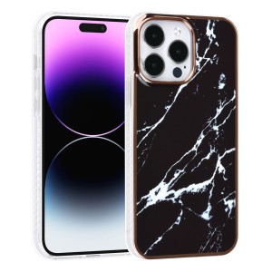 UNIQ iPhone 14 Pro Max Case Cover TPU Silicone Marble Black