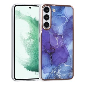 UNIQ Samsung S22 Hülle Case Cover Silikon Marmor Violett