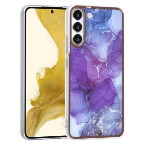 UNIQ Samsung S22 Plus Hülle Case Cover Silikon Marmor Violett