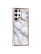 UNIQ Samsung S22 Ultra Hülle Case Cover Silikon Marmor Weiß