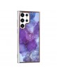 UNIQ Samsung S22 Ultra Hülle Case Cover Silikon Marmor Violett