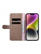 UNIQ iPhone 14 Plus mobile phone book case card holder light brown