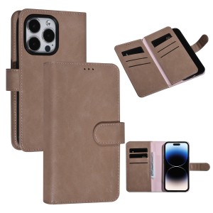 UNIQ iPhone 14 Pro Mobile Phone Book Case 9 Card Holder Light Brown