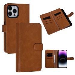 UNIQ iPhone 14 Pro Max Mobile Phone Book Case 9 Card Holder Brown