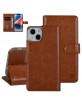 UNIQ iPhone 14 Mobile Phone Case Book Cover Magnetic Light Brown