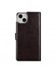UNIQ iPhone 14 Plus Mobile Phone Case Book Cover Magnetic Dark Brown