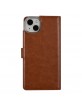 UNIQ iPhone 14 Plus Mobile Phone Case Book Cover Magnetic Light Brown