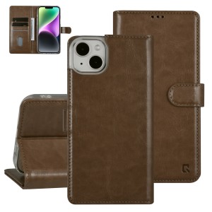 UNIQ iPhone 14 Plus Mobile Phone Case Book Cover Magnetic Brown