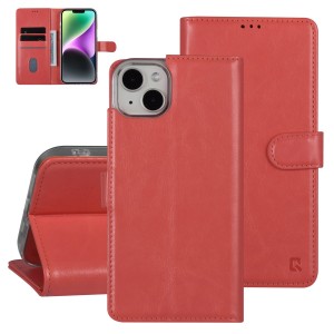 UNIQ iPhone 14 Plus Mobile Phone Case Book Cover Magnetic Light Red