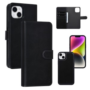 UNIQ iPhone 14 Plus wallet book mobile phone Case + Cover 2in1 black