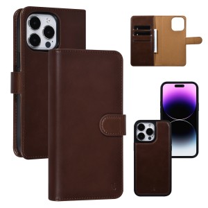 UNIQ iPhone 14 Pro Max wallet book mobile phone case + cover 2in1 brown