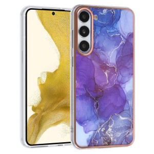 UNIQ Samsung S23 Plus case cover silicone marble purple