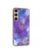 UNIQ Samsung S23 Plus Hülle Case Cover Silikon Marmor Violett