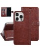 UNIQ iPhone 15 Pro mobile phone case book cover brown