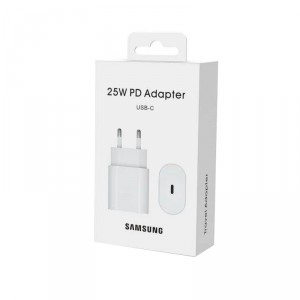 Samsung Schnellladegerät 25 W USB Type C Weiß ohne Kabel