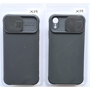 camera protection iPhone XR case carbon look black